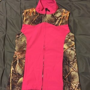 Burly Girl pink and camo vest! Size S